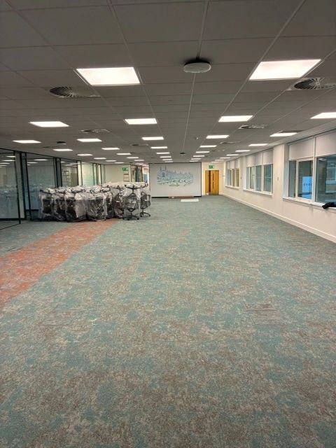 Before: the empty floor ready for install