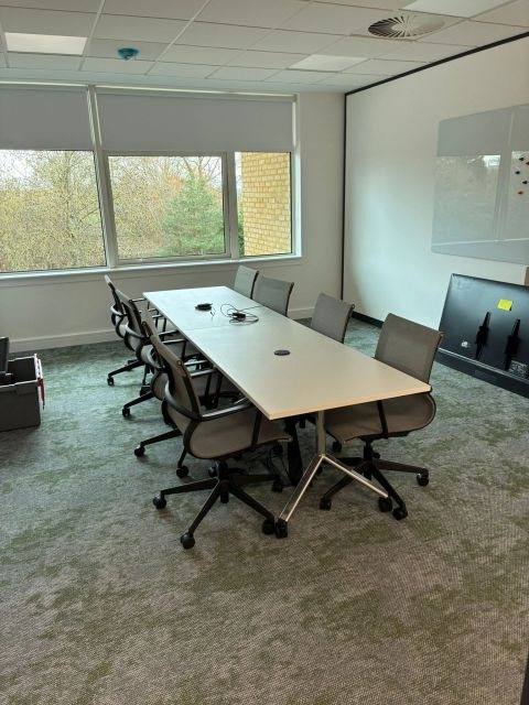 Meeting room table and chairs