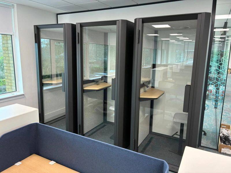 Phone booths installed