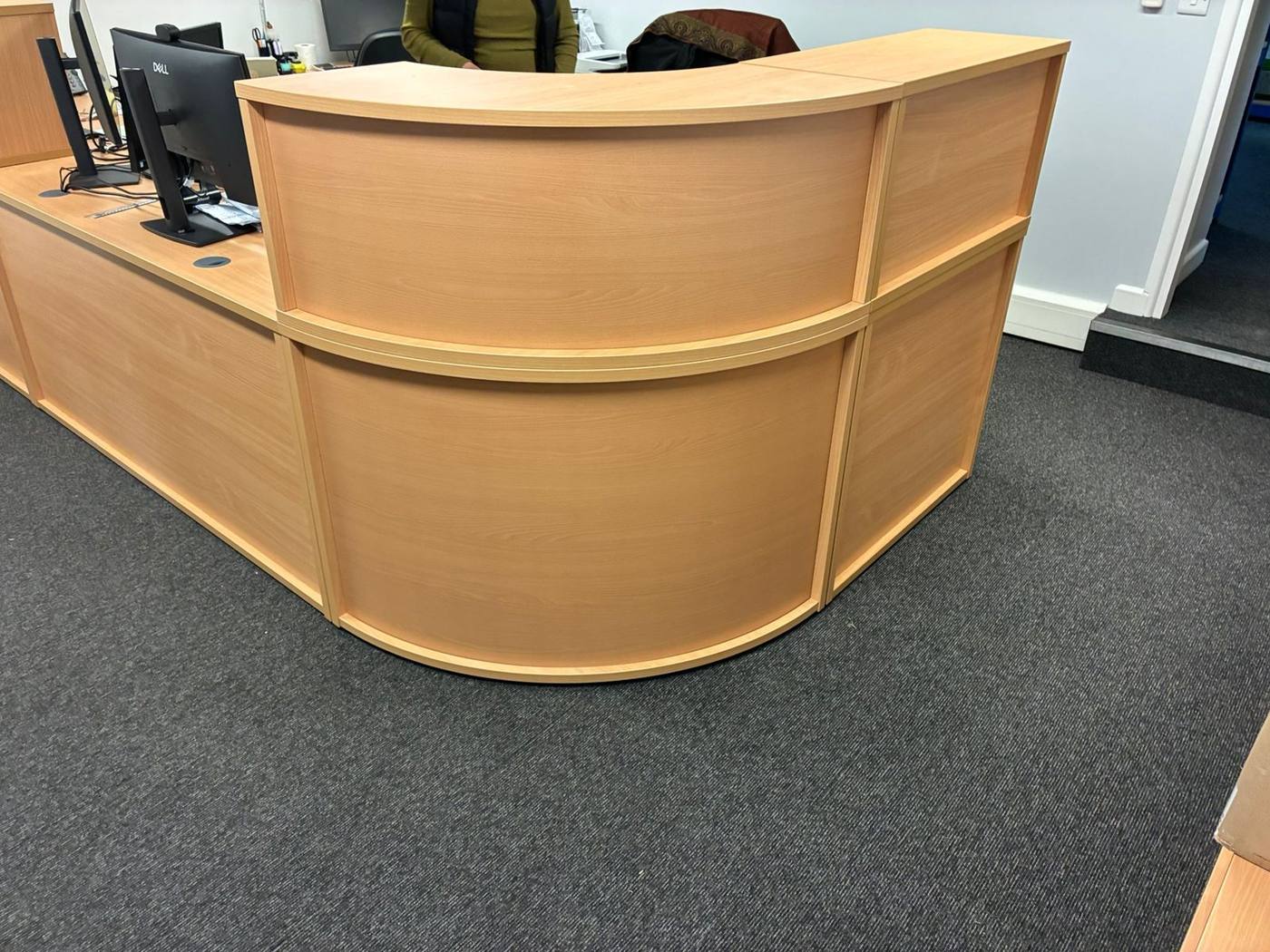 Reception counter fitted